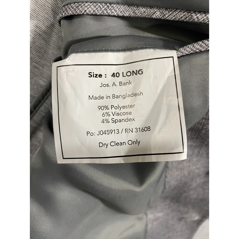 Jos. A. Bank Slim Fit Travler Coat Blazer 40L Beige/Oatmeal Double Vented - Picture 9 of 12